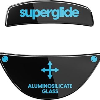 Superglide - Fastest and Smoothest Mouse Feet/Skates Made with Ultra Strong Flawless Glass Super Fast Smooth and Durable Sole for Roccat Kone Pro/Pro Air [Black]