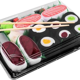 Rainbow Socks - Calcetines para sushi para hombre y mujer, salmón, atún, 3 x Maki 5 pares