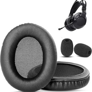 Prime Replacement Earpads Compatible with Roccat ElO 7.1 AIR/ELO 7.1 USB/ELO X Stereo Headphones Ear Pads Cushion(Protein Leather/Memory Foam)