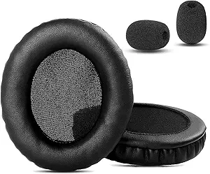 Earpads Replacement Cushion Compatible with Roccat ElO 7.1 AIR/ELO 7.1 USB/ELO X Stereo Headsets Ear Pads with Softer Protein Leather/Memory Foam