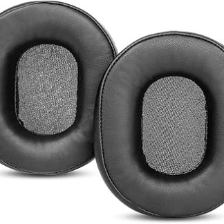 Professional Earpads Cushion Replacement Compatible with Roccat Khan Aimo Headset Ear Pads with Skin-Friendly Leather and Memory Foam