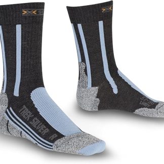 X-Socks Trekking Silver Calcetines para mujer, Multicolor (Negro/gris/azul), 41-42