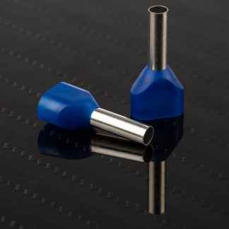 Boccola a crimpare RS PRO, Isolato, Blu, lunghezza pin 10mm, filo max 2 x 2.5mm², 2 x 14AWG