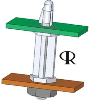 Distanziale PCB in Nylon Essentra, H. 22.2mm, Ø foro PCB 4mm, Ø foro telaio 4mm, M4