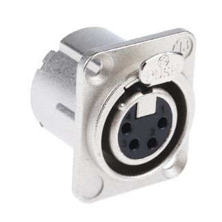 Connettore XLR Neutrik Femmina a 4 poli, Montaggio a pannello