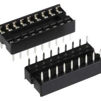 Zoccolo DIL Winslow a 18 vie, passo 2.54mm, spaziatura file 7.62mm, Montaggio con foro passante, tipo Telaio aperto