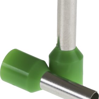 Boccola a crimpare RS PRO, Isolato, Verde, lunghezza pin 12mm, filo max 6mm², 10AWG