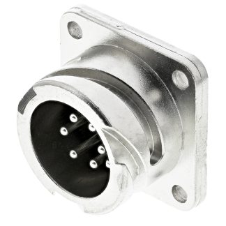 Connettore circolare MIL Femmina ITT Cannon, Ad angolo diritto, 6 poli, Maschio, Montaggio su contenitore