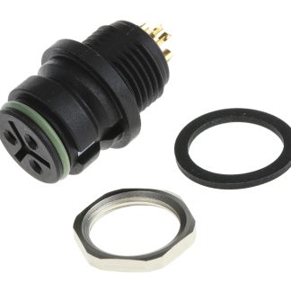 Connettore circolare binder, femmina, serie 720, Miniatura, 3 poli, Montaggio a pannello