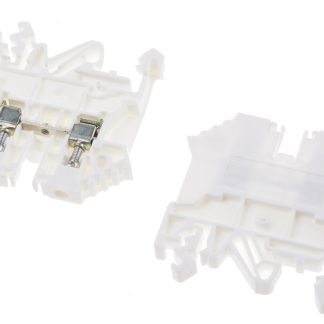 Morsettiera per guida DIN RS PRO, Bianco, livello Singolo, 24A