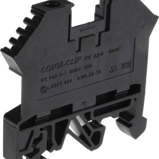 Morsettiera per guida DIN RS PRO, Nero, livello Singolo, 32A