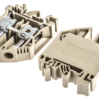 Morsettiera per guida DIN RS PRO, Marrone, 125A