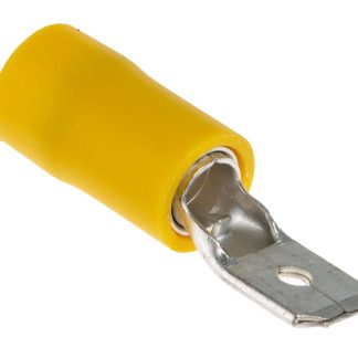 Capocorda a linguetta a crimpare RS PRO, 6.35 x 0.8mm, placcatura Stagno, 2.5mm² - 6mm², Giallo Non protetto