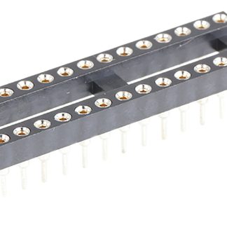 Zoccolo DIL Winslow a 28 vie, passo 2.54mm, spaziatura file 7.62mm, Foro passante, tipo Telaio aperto