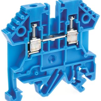 Morsettiera per guida DIN RS PRO, Blu, 24A
