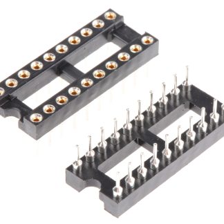 Zoccolo DIL Winslow a 20 vie, passo 2.54mm, spaziatura file 7.62mm, Foro passante, tipo Telaio aperto