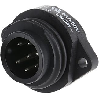 Connettore circolare binder, femmina, serie 693, 7 poli, Montaggio a pannello