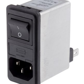 Filtro IEC Schaffner C14 250 V c.a., 2A, fusibile 5 x 20mm, montaggio A scatto