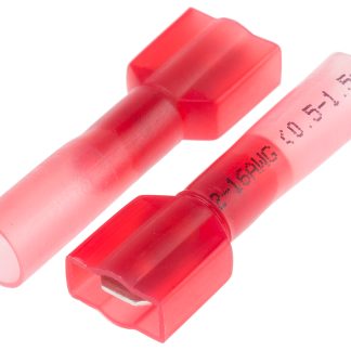 Capocorda a linguetta a crimpare RS PRO, 6.35 x 0.8mm, 0.5mm² - 1.5mm², Rosso Protetto