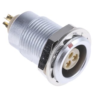 Connettore circolare LEMO, femmina, serie 0B, 3 poli, Montaggio a pannello