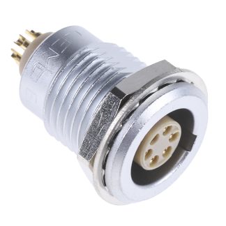 Connettore circolare LEMO, femmina, serie 1B, 6 poli, Montaggio a pannello