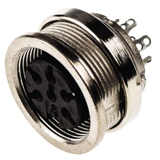 Connettore DIN Amphenol Industrial, serie C 091 D, 6 poli, Femmina, IP67, 5A, 300 V c.a./c.c.