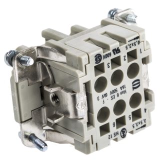 Inserto connettore HARTING, Femmina, serie Han ES, 10A, 6 vie