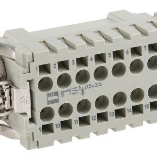 Inserto connettore HARTING, Maschio, serie Han ES, 16A, 16 vie