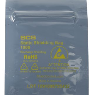 Sacchetto antistatico SCS 76mm x 51mm x 0.071mm, col. Trasparente, 100 pz.