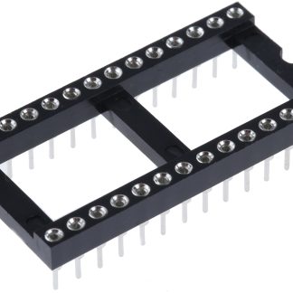 Zoccolo DIL Winslow a 28 vie, passo 2.54mm, spaziatura file 15.24mm, Foro passante, tipo Telaio aperto