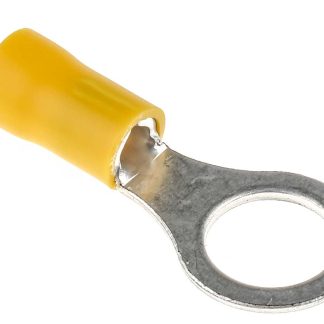 Terminale ad occhiello RS PRO Isolato, Ø perno M10, dimens. max filo 6mm², 10AWG, Giallo