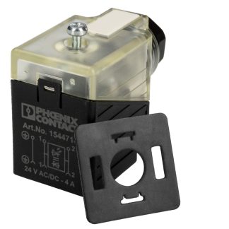 Connettore solenoide Phoenix Contact DIN 43650, Femmina, 3P+E, 24 V c.a.