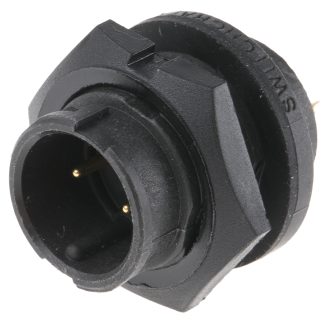 Connettore circolare Switchcraft, maschio, serie EN3, Standard, 2 poli, Montaggio a pannello