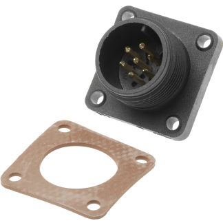 Connettore circolare MIL Maschio Hirschmann, Ad angolo diritto, 7 poli, Femmina, Montaggio a pannello