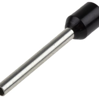 Boccola a crimpare RS PRO, Isolato, Nero, lunghezza pin 18mm, filo max 1.5mm², 16AWG