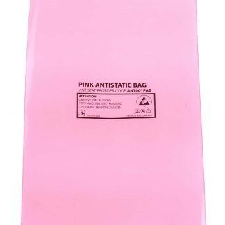 Sacchetto antistatico RS PRO 75mm x 125mm x 0.075mm, col. Rosa, 100 pz.