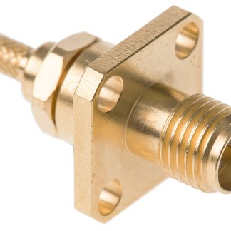 Connettore coassiale Ad angolo retto Radiall, Femmina, 50Ω, Montaggio su flangia