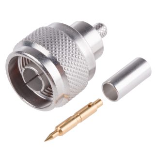 Connettore coassiale Ad angolo diritto Radiall, Maschio, 50Ω, Montaggio su cavo