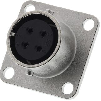 Connettore circolare Hirose, femmina, serie RM, Miniatura, 4 poli, Montaggio a pannello