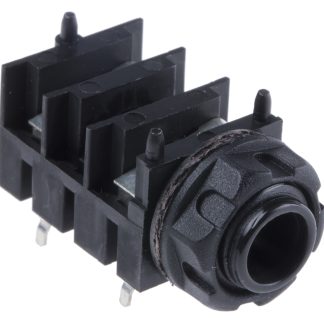 Connettore jack, 6.35 mm, Femmina, Nero, Montaggio PCB