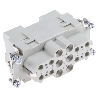 Inserto connettore HARTING, Femmina, serie Han-Com, 40A, 18 vie