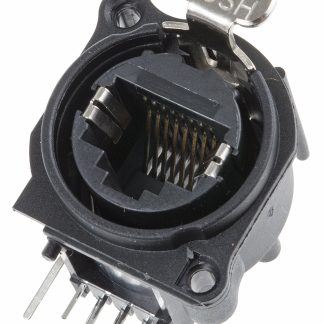 Connettore RJ45 Femmina Neutrik, Montaggio con foro passante