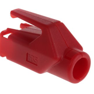 Red protective hood for RJ45 data plug