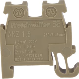 Morsettiera per guida DIN Weidmuller, Marrone, livello Singolo, 24A