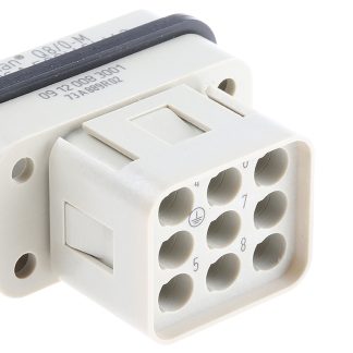 Inserto connettore HARTING, Maschio, serie Han Q, 16A, 9 vie