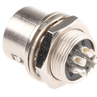 Connettore circolare Hirose, femmina, serie HR10, Miniatura, 6 poli, Montaggio a pannello