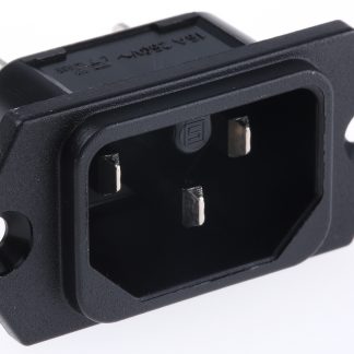 Connettore IEC C16 Schurter Maschio, 15A, 250 V, Montaggio a pannello