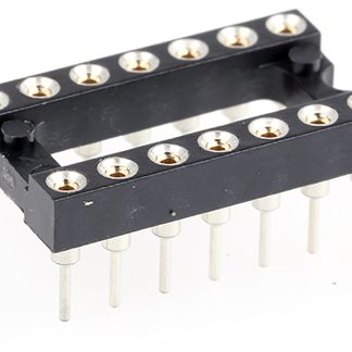 Zoccolo DIL E-TEC a 14 vie, passo 2.54mm, spaziatura file 7.62mm, Montaggio con foro passante, tipo Telaio aperto