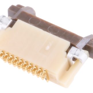 Connettore FPC Hirose, 10 via/e , 1 fila/e , passo 0.5mm, Femmina, Contatto superiore ZIF, Montaggio superficiale