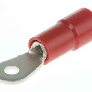 Terminale ad occhiello RS PRO Isolato, Ø perno M2, dimens. max filo 1.5mm², 16AWG, Rosso